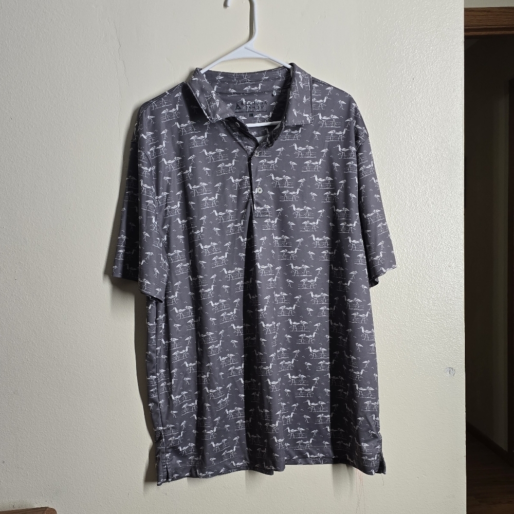Gray Short Sleeve Tee with Textured Knit